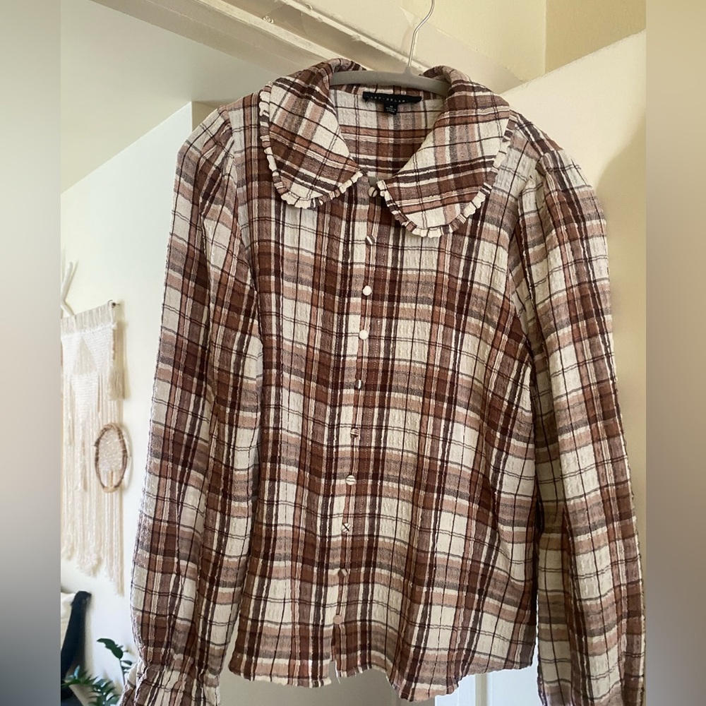 Brown Plaid Button Down